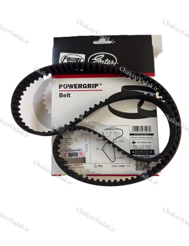 تسمه تایم پژو 405 ( XU7 ) پاورگریپ ( GATES ) اصلی با لیبل هرینگتون